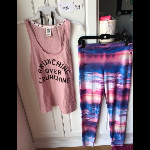 PINK Victoria's Secret Pants - Victoria Secret Pink large tank & leggings set